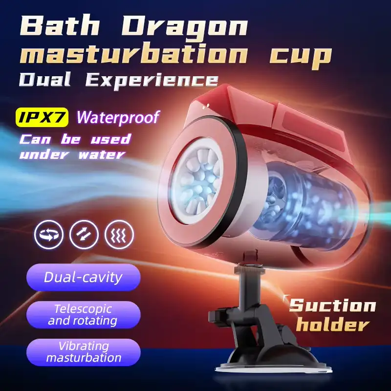 10 Speed Male Vibrating Masturbator - Thrusting, Suction Cup 7 10 speed vibrating masturbator for men