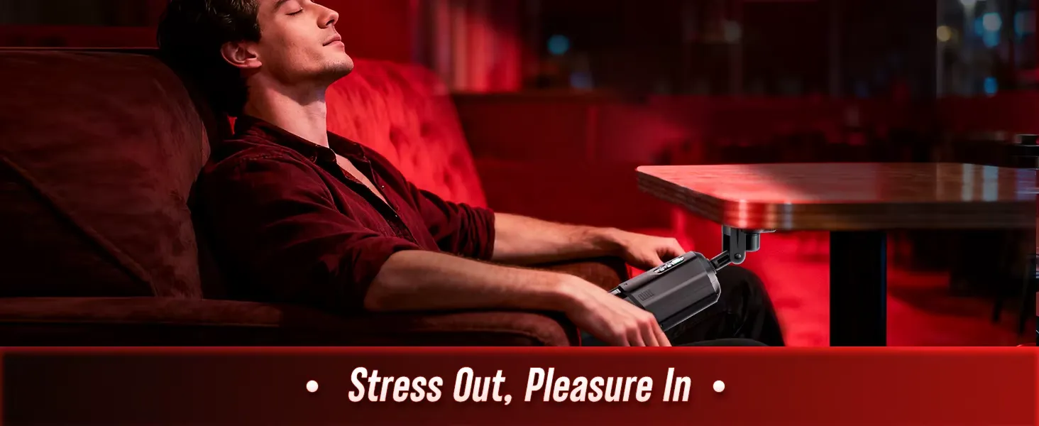 Automatic Thrusting Rotating Male Masturbator - AI Sync, LCD Display 8 3d inner sleeve male masturbator