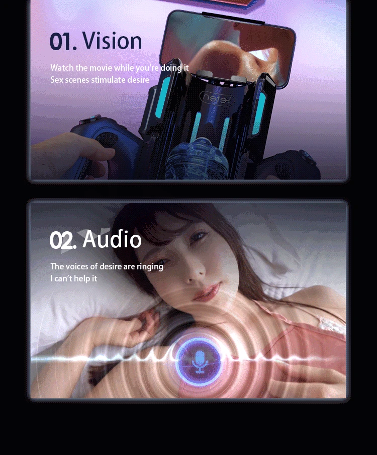 Leten Male Sex Toy - Thrusting Masturbator, Dual Sleeves 9 abs plastic male masturbation device