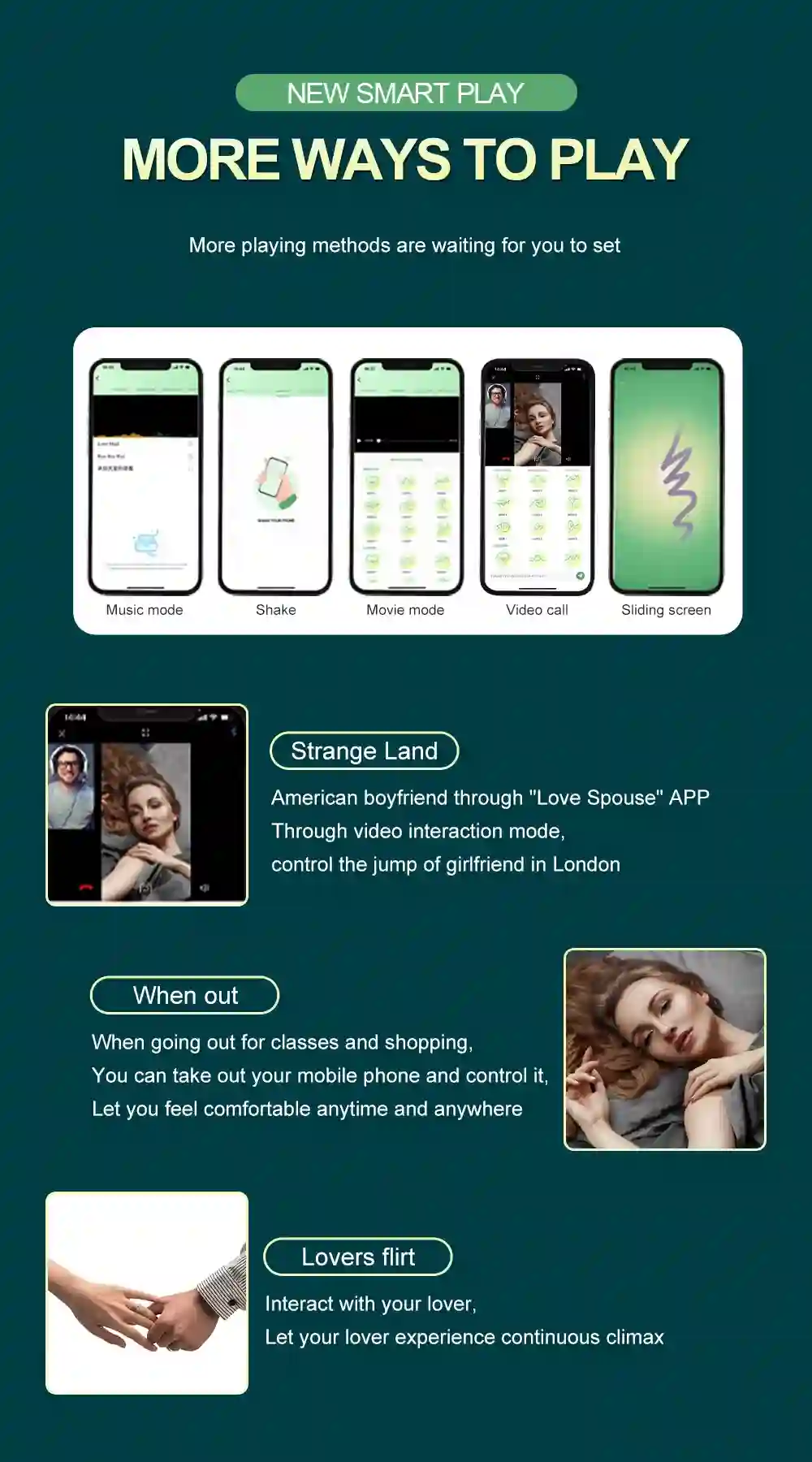 Clitoral Stimulator Panty Vibrator - App Control, Silicone 16 app controlled clitoral stimulator