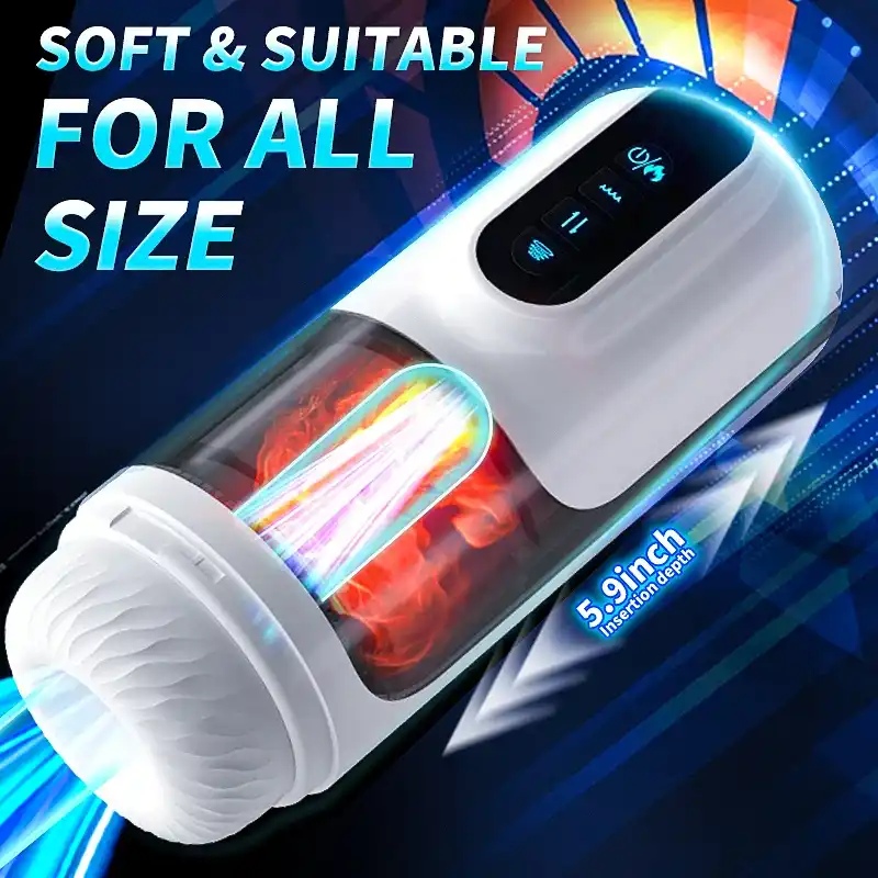 Automatic Male Masturbator - Telescopic, Sucking, Heating 2 automatic male pleasure device with heat