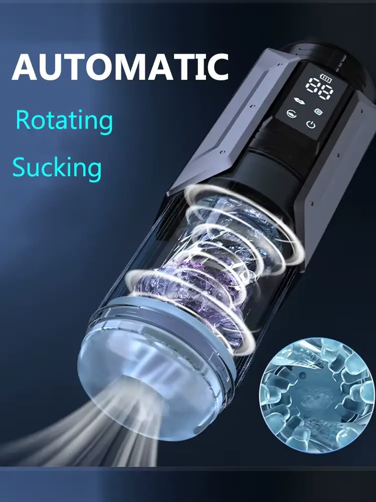 Sex Toys Male Masturbation - Thrusting, Heating Stroker 8 automatic thrusting spinning male toy