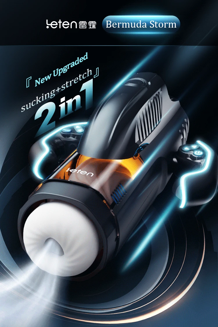 Male Masturbator Cup - Thrusting, Heating, Suction (TPE) 8 bermuda storm masturbator cup design
