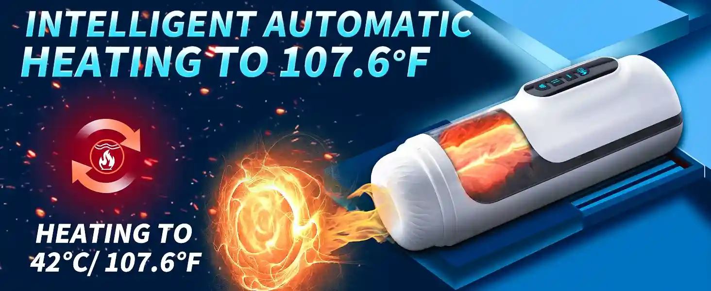 Automatic Male Masturbator - Telescopic, Sucking, Heating 10 black automatic masturbation cup for men