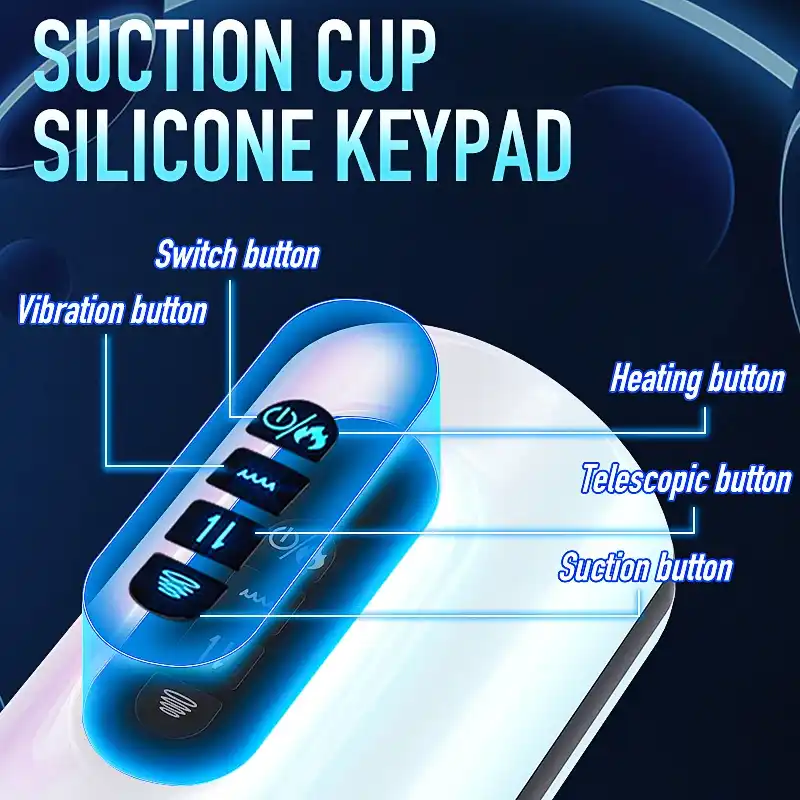 Automatic Male Masturbator - Telescopic, Sucking, Heating 3 black masturbator cup with telescopic action