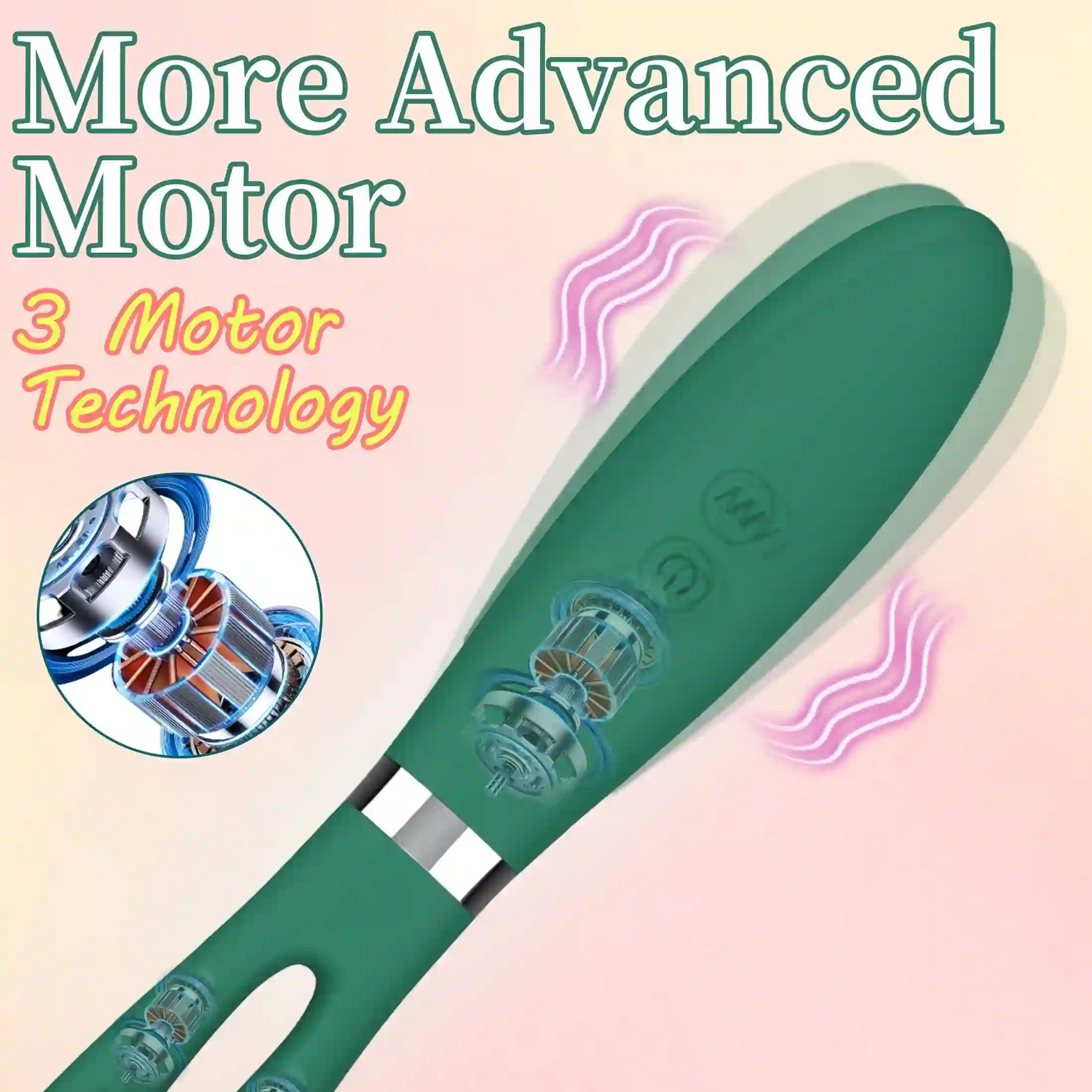 Female Vibrating Toys - Rabbit Clitoral Vibrator, 9 Modes (Silicone) 8 clitoral and g spot vibrator toy