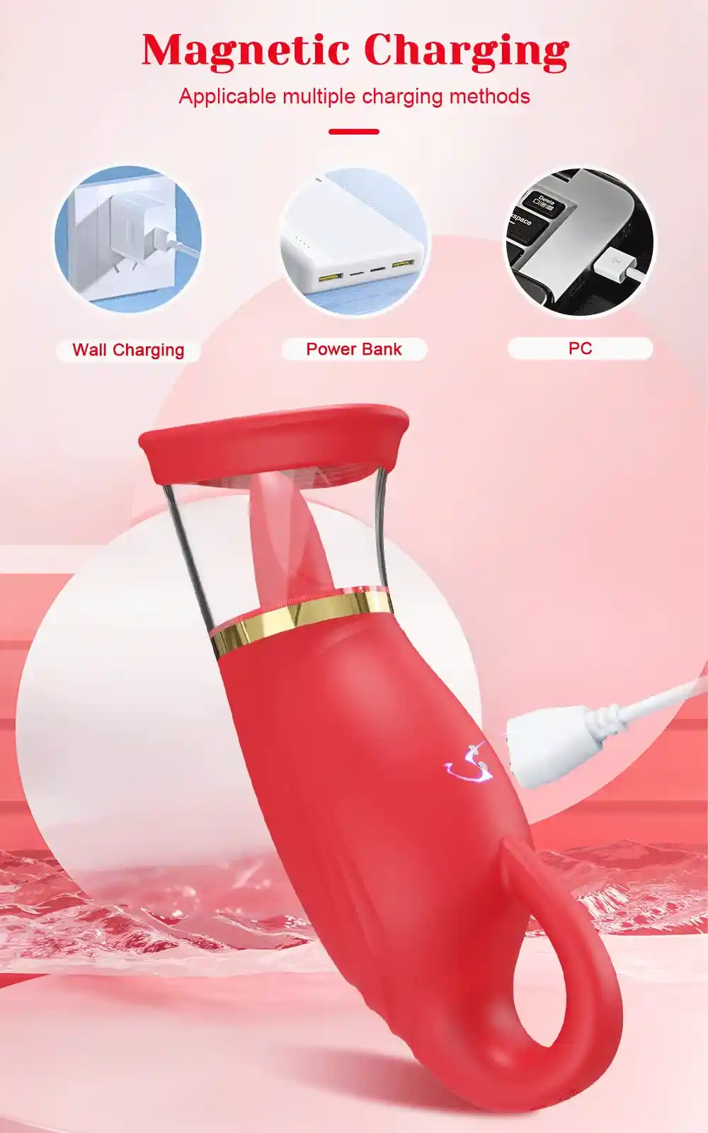 Clitoral Tongue Licking Vibrating Toy - Silicone Vibrator 13 clitoral suction and tongue action toy