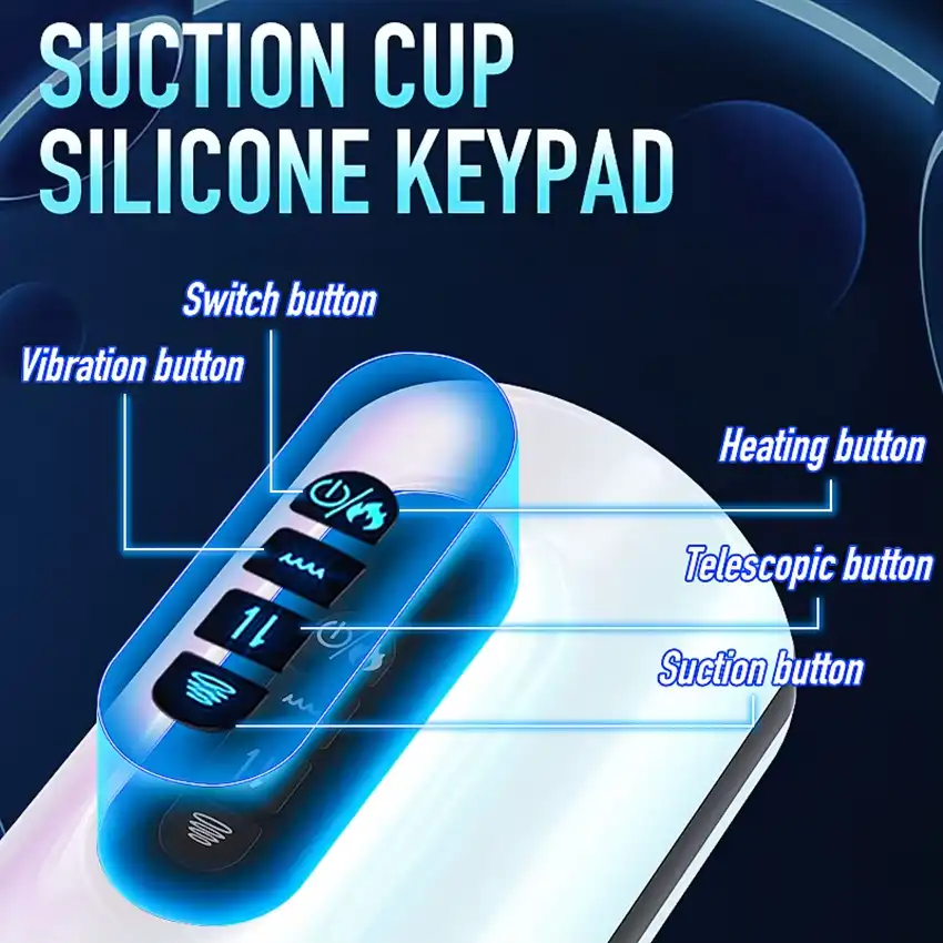 Automatic Male Masturbator - Telescopic, Sucking, Heating 12 electric male masturbator with heating