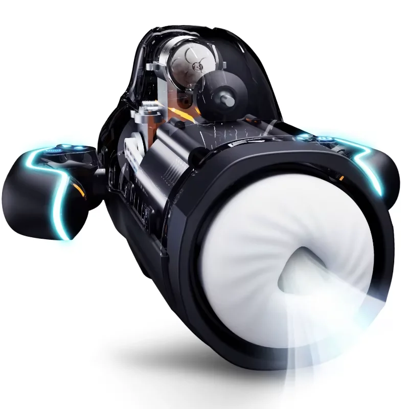 Male Masturbator Cup - Thrusting, Heating, Suction (TPE) 12 electric thrusting stroker for men