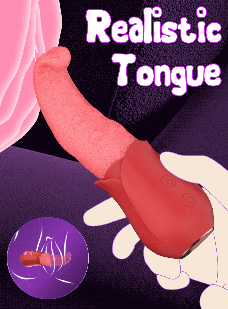 ergonomic silicone tongue vibrator design