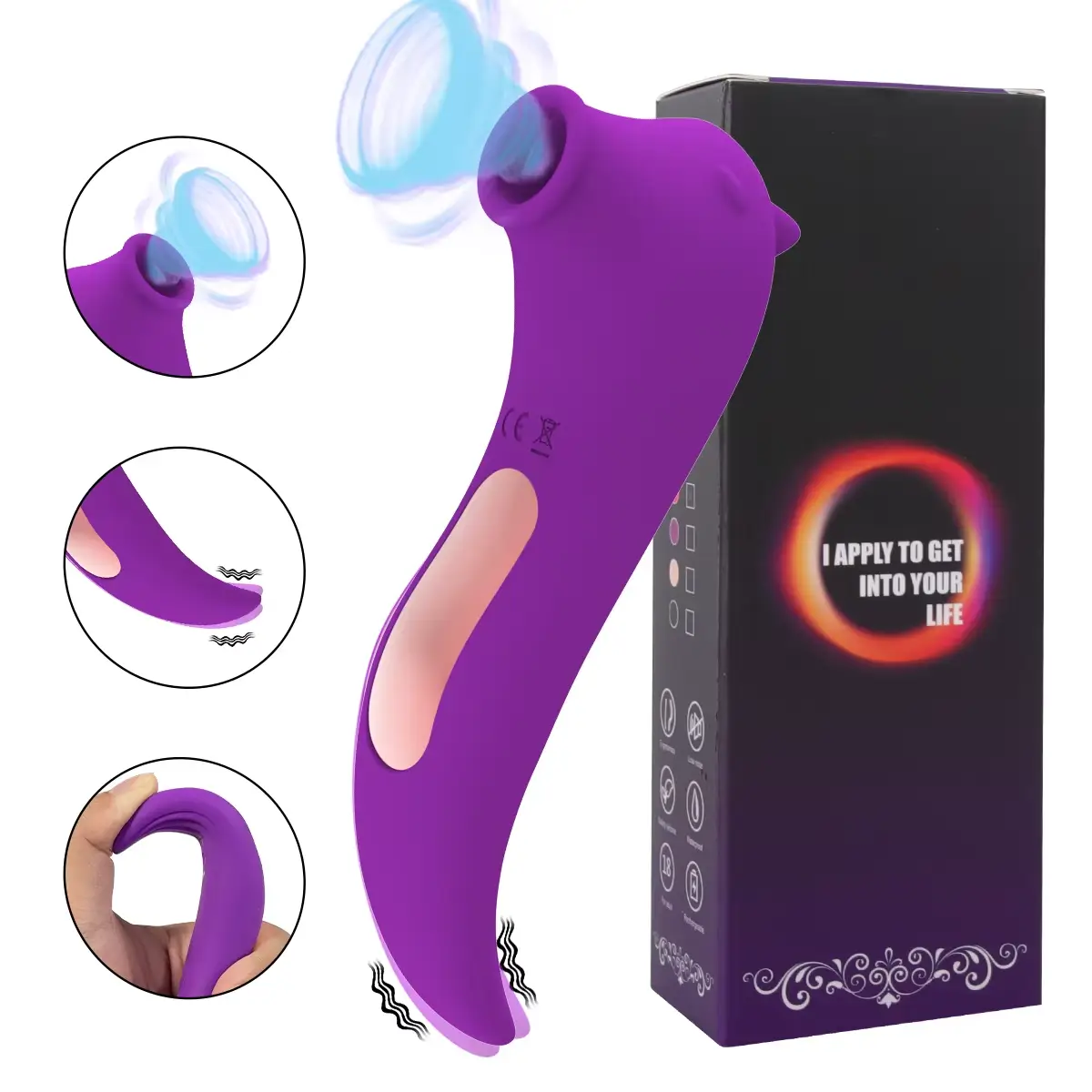 Sex Toys Sucking Clitoral Vibrator - G-Spot, Silicone 9 g spot stimulation vibrator rose red