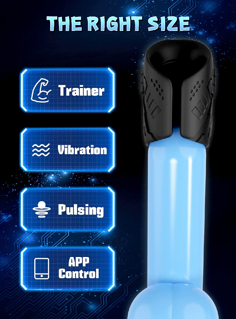 Stroker - Glans Trainer with Vibration (Silicone) 12 glans trainer with multiple modes