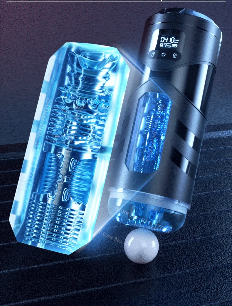 Male Masturbator - Heated Sucking Pocket (TPE) 14 heated masturbator with textured interior