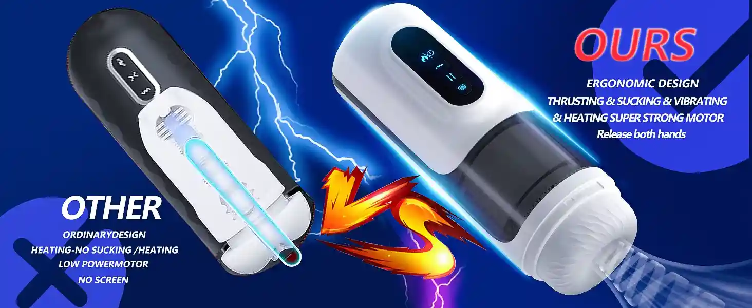 Automatic Male Masturbator - Telescopic, Sucking, Heating 13 heated stroker with suction feature