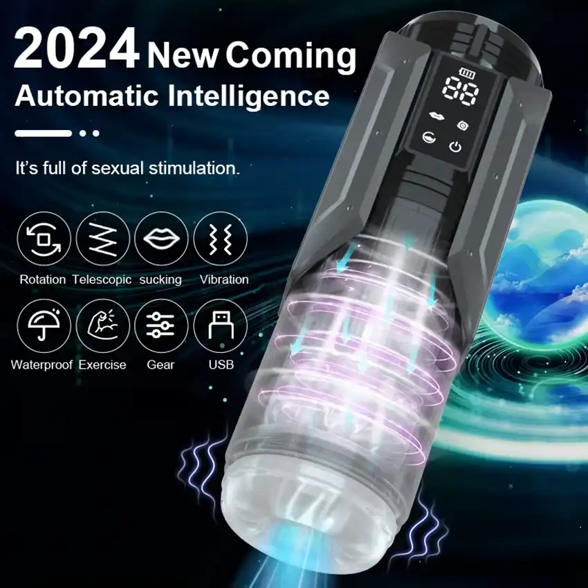 Sex Toys Male Masturbation - Thrusting, Heating Stroker 14 heating masturbation cup for men