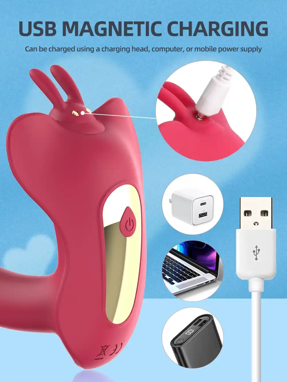 G-Spot Vibrator - App Control Clitoral Sucking Toy (Silicone) 16 magnetic charging clitoral sucker