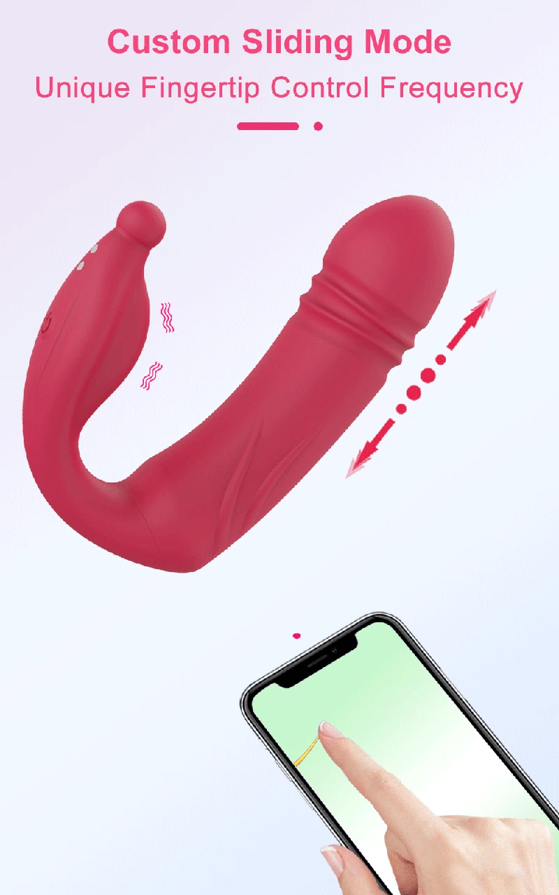 Bluetooth Sex Toys For Women - Thrusting Vibrator, Remote Silicone 12 magnetic charging vibrator for internal stimulation
