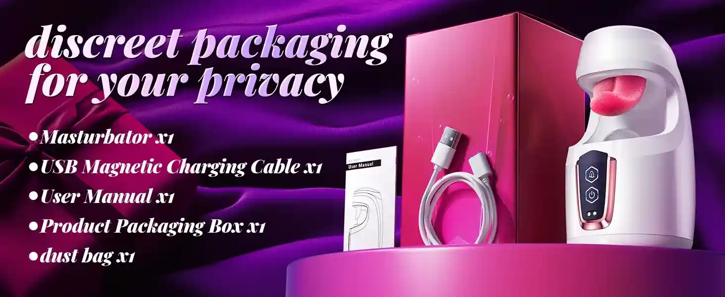 Male Masturbator Stroker - Thrusting, Tongue Licking (TPE) 8 male pleasure toy with thrusting action