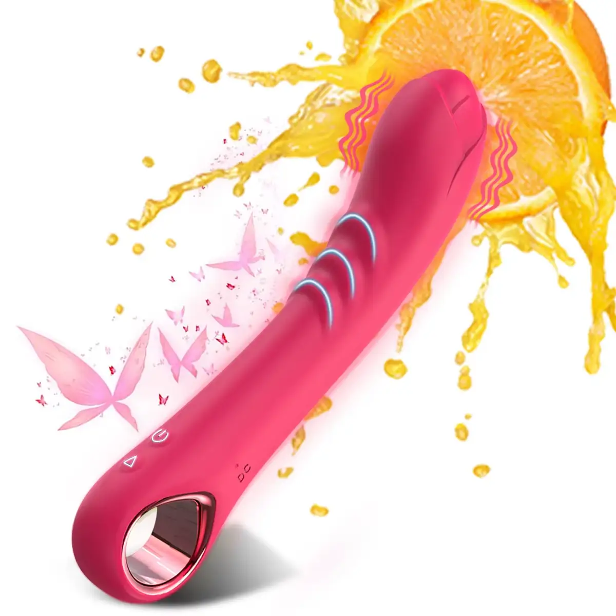 Sex Toys Rose Vibrator Dildo - Butterfly Clit Massager (Silicone) 17 multi speed butterfly vibrator rose