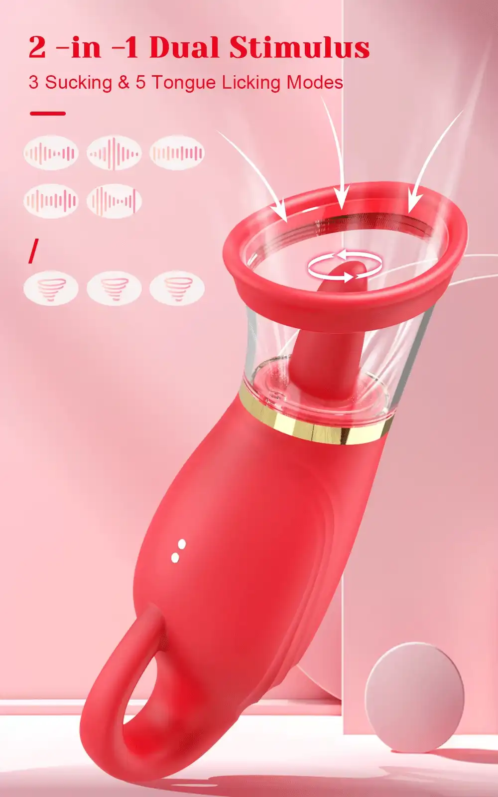 Clitoral Tongue Licking Vibrating Toy - Silicone Vibrator 20 multi speed tongue action clitoral toy