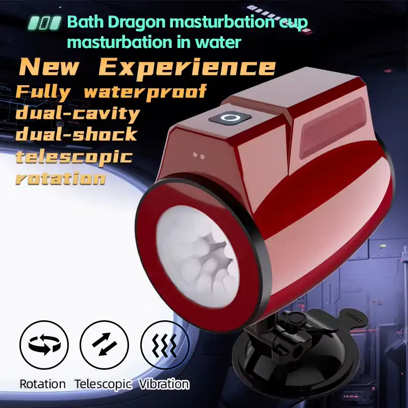 10 Speed Male Vibrating Masturbator - Thrusting, Suction Cup 12 omyskystore com male masturbator cup with suction cup