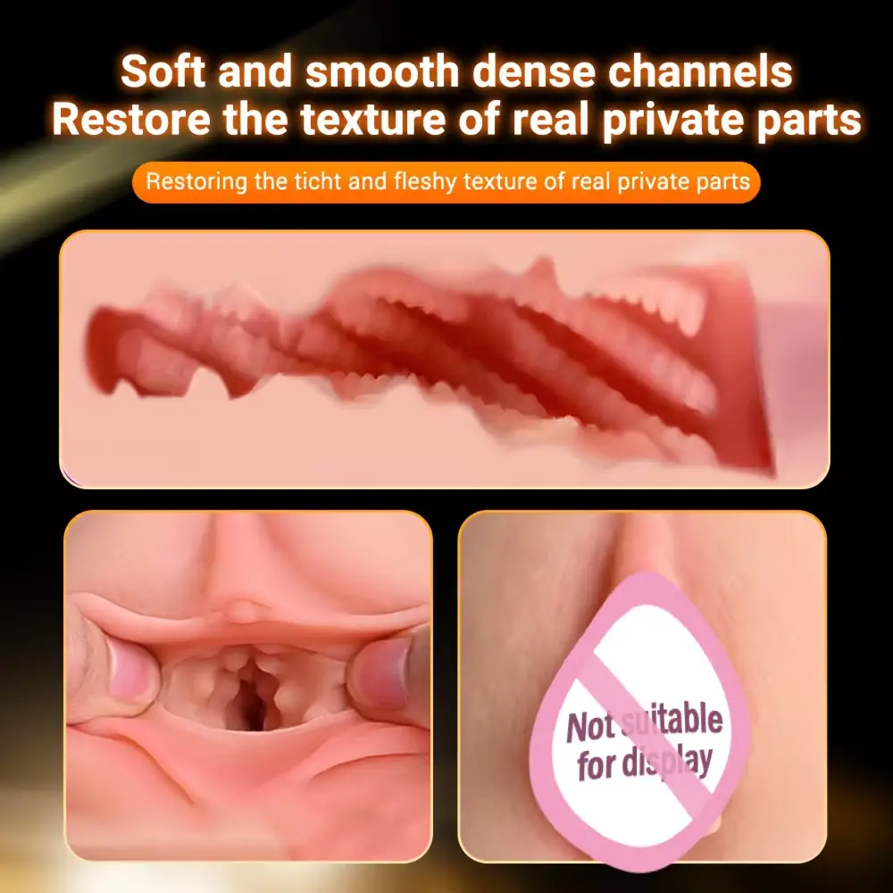 Male Masturbator - Realistic Pocket Pussy Rubber Cup 10 omyskystore com realistic rubber pocket pussy masturbator