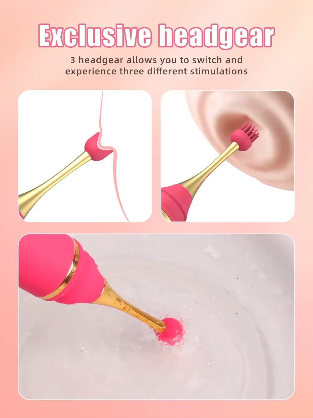 G-Spot Vibrator - Clitoral Stimulator with 10 Modes (Silicone) 16 omyskystore com rose red g spot vibrator