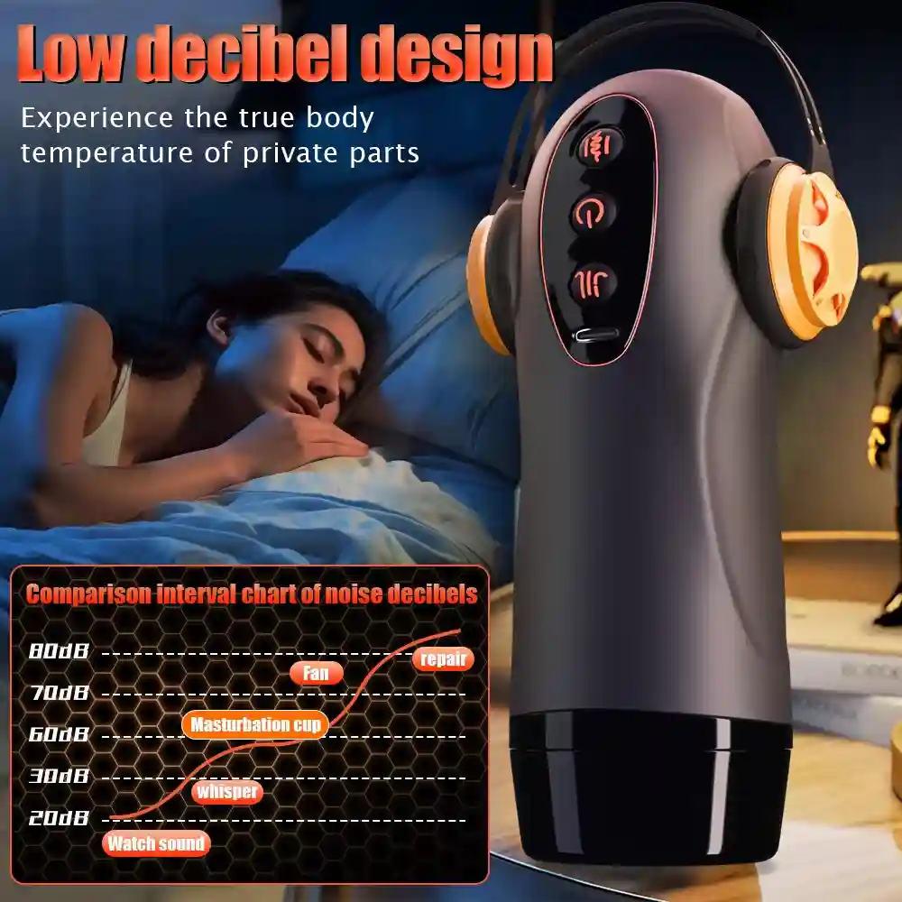 Vibrating Male Masturbator - Heating, Suction Cup (TPE) 14 omyskystore com skin like tpe masturbation toy