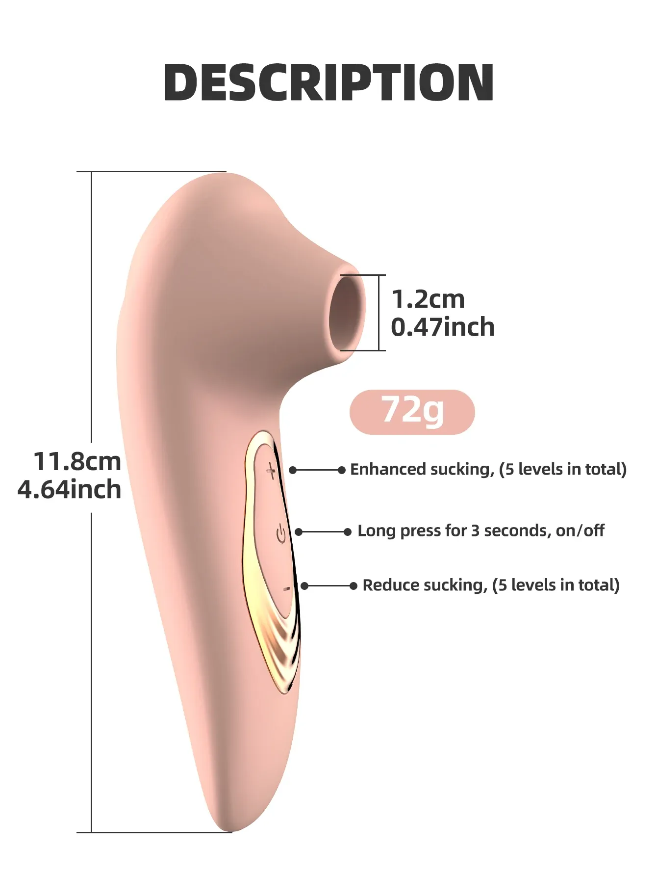 portable silicone vacuum sucker vibrator