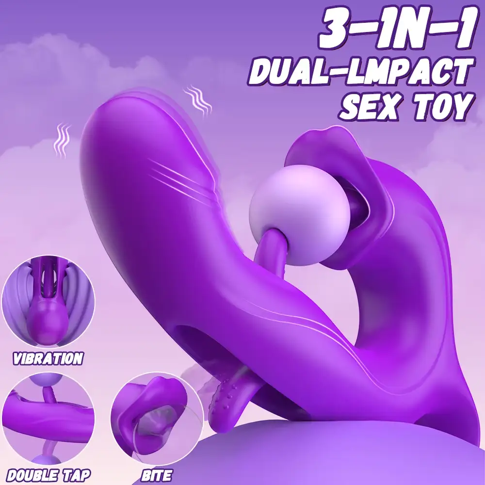 Clitoral Sucking Licking Tongue Vibrator - Silicone 23 realistic tongue textured clitoral vibrator