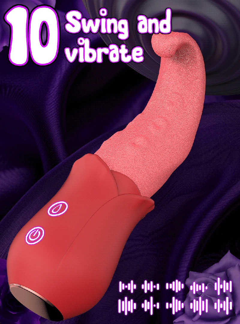 rechargeable silicone tongue clit toy