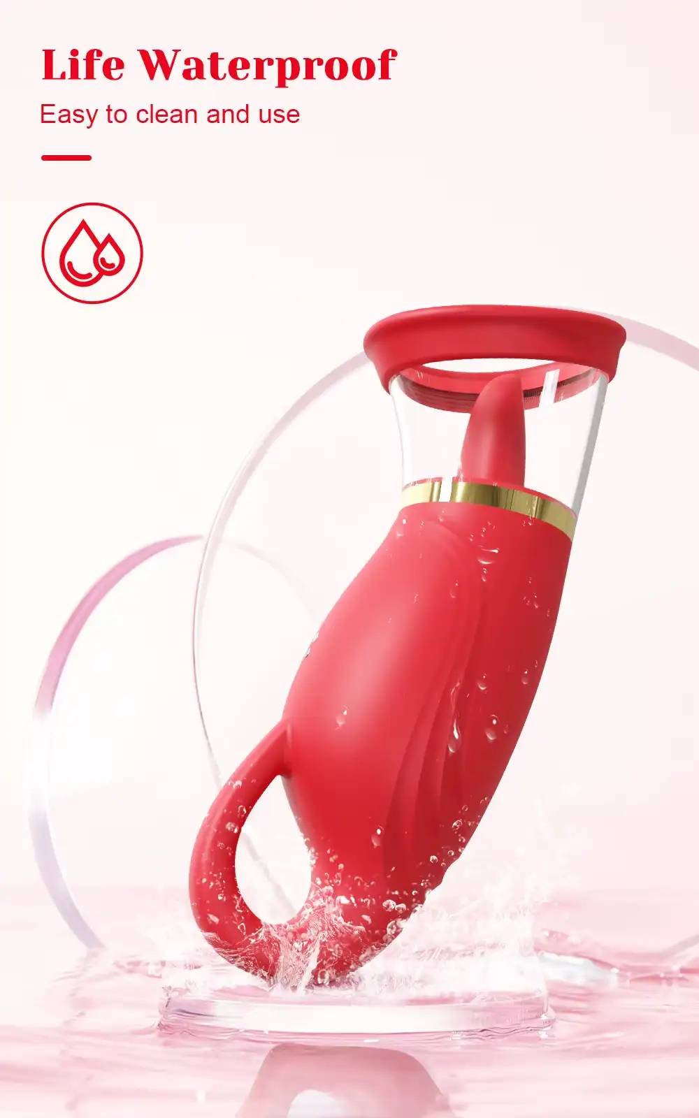 Clitoral Tongue Licking Vibrating Toy - Silicone Vibrator 26 rechargeable tongue licking sex toy