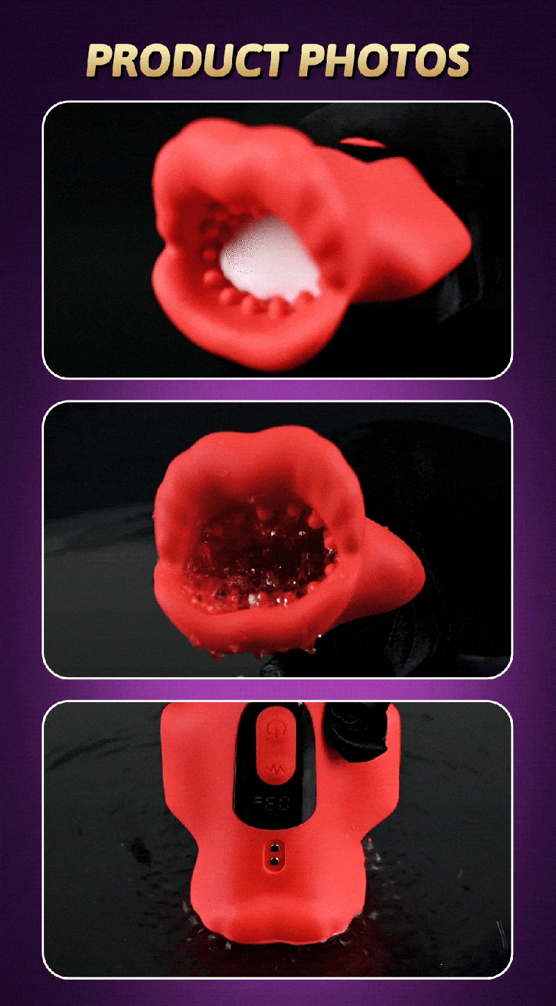 red silicone stroker glans trainer