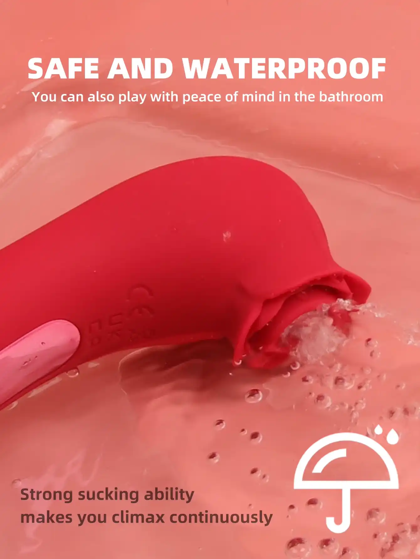 Clitoral Sucking Vibrator - Rose, Silicone, Mini 13 rose head clitoral stimulator mini