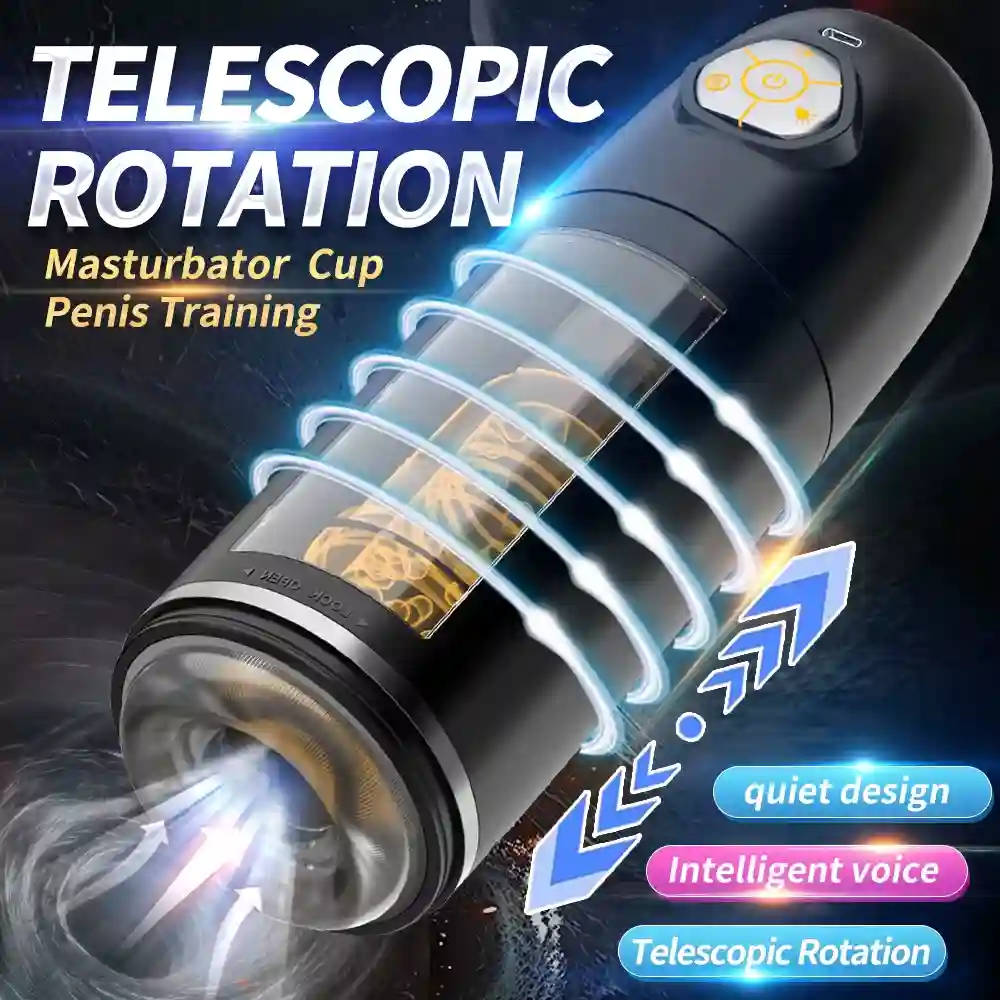 10 Modes Automatic Thrusting Rotating Male Masturbator - Silicone 23 rotating thrusting masturbator for men
