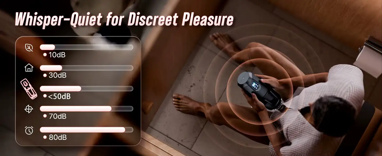 Automatic Thrusting Rotating Male Masturbator - AI Sync, LCD Display 22 rotating thrusting pocket pussy black