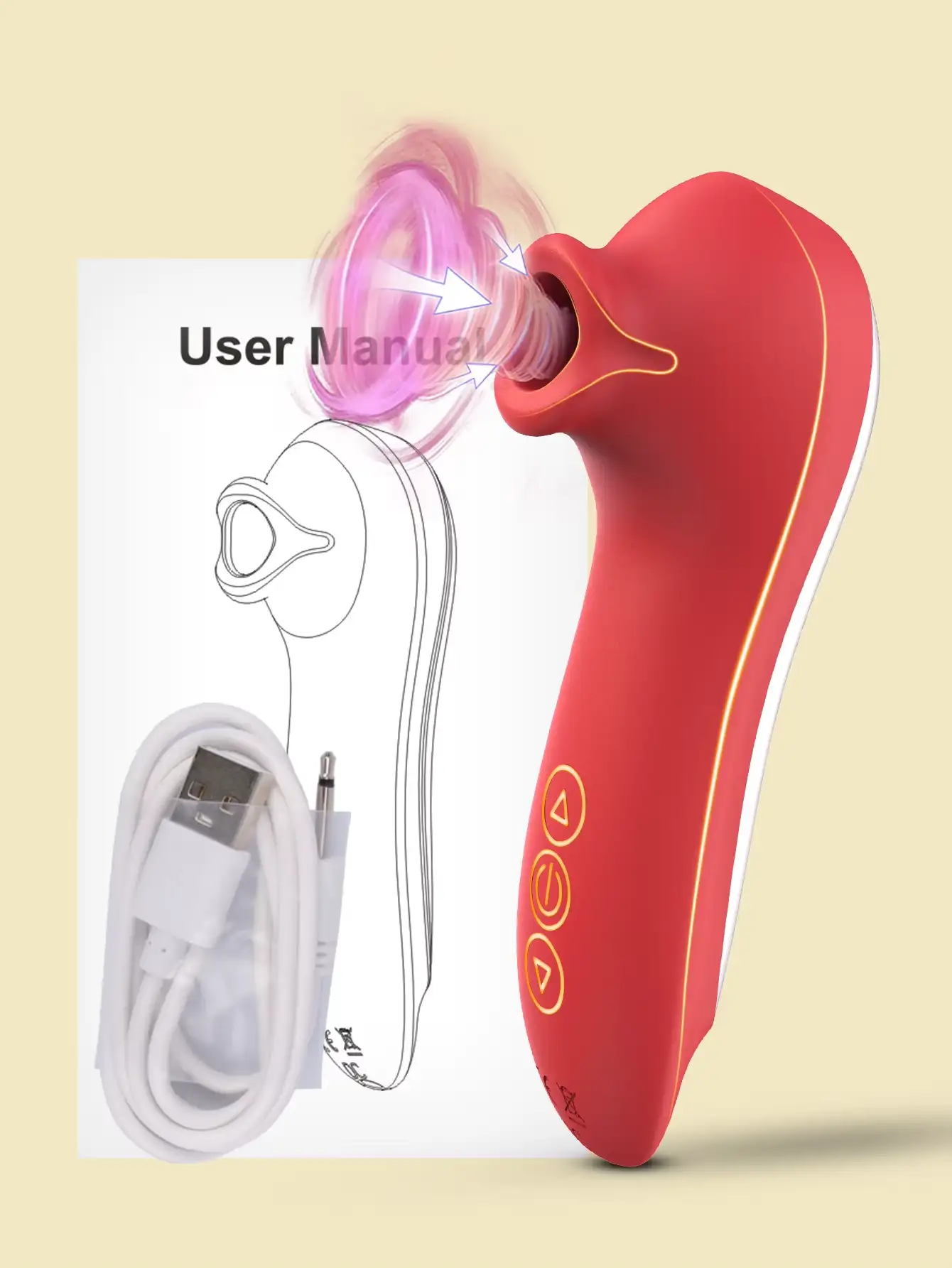 silicone female suction vibrator