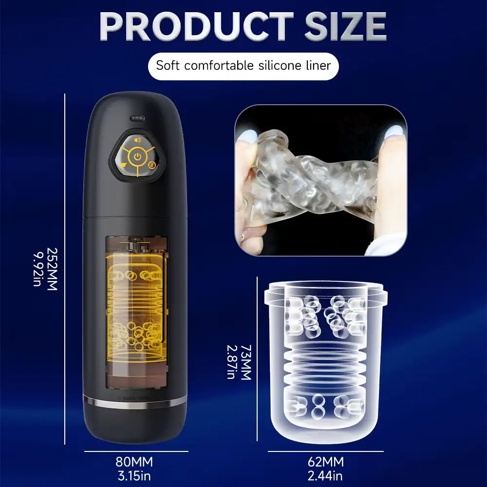 silicone masturbator with ambient light