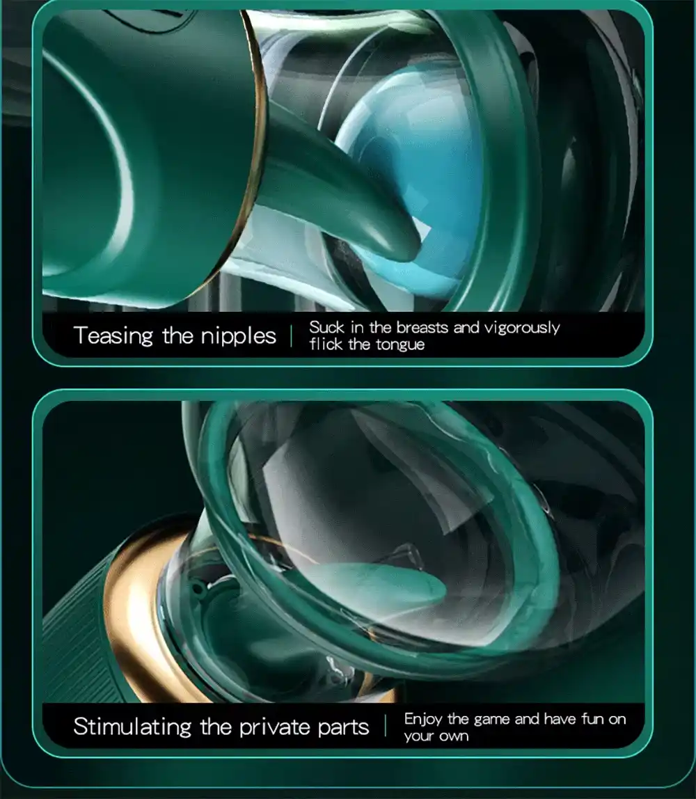 silicone vibrator mimicking tongue movement