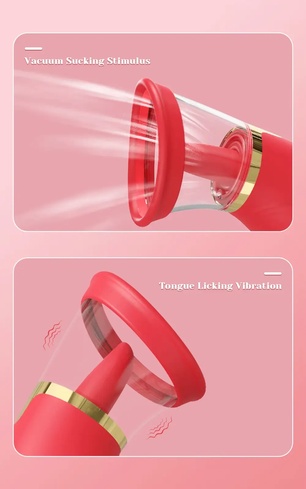 silicone vibrator with tongue action