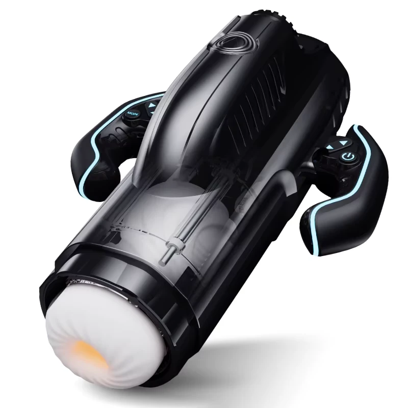 Male Masturbator Cup - Thrusting, Heating, Suction (TPE) 22 skin friendly tpe masturbator cup