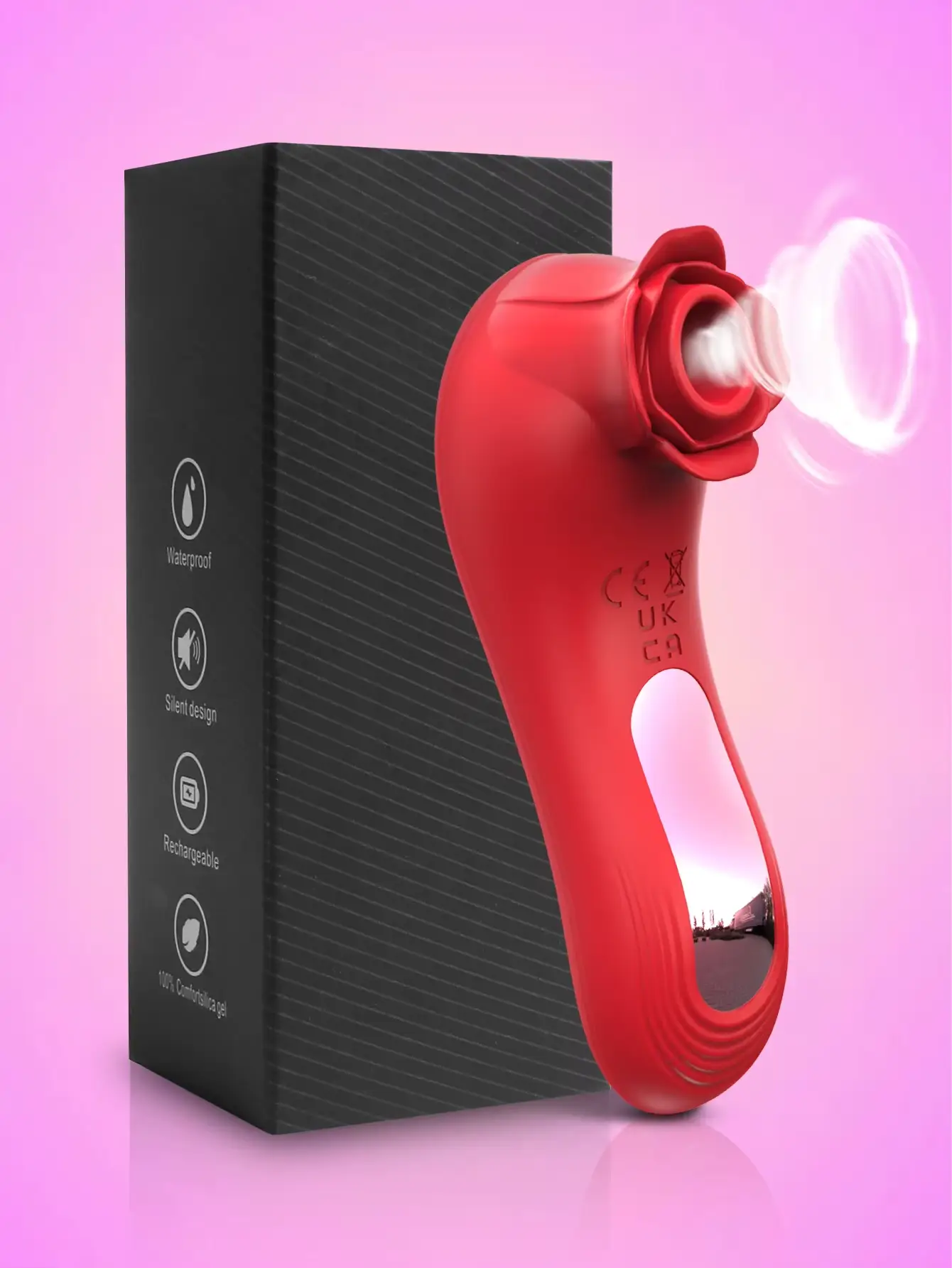 Clitoral Sucking Vibrator - Rose, Silicone, Mini 15 small sucking vibrator rose design