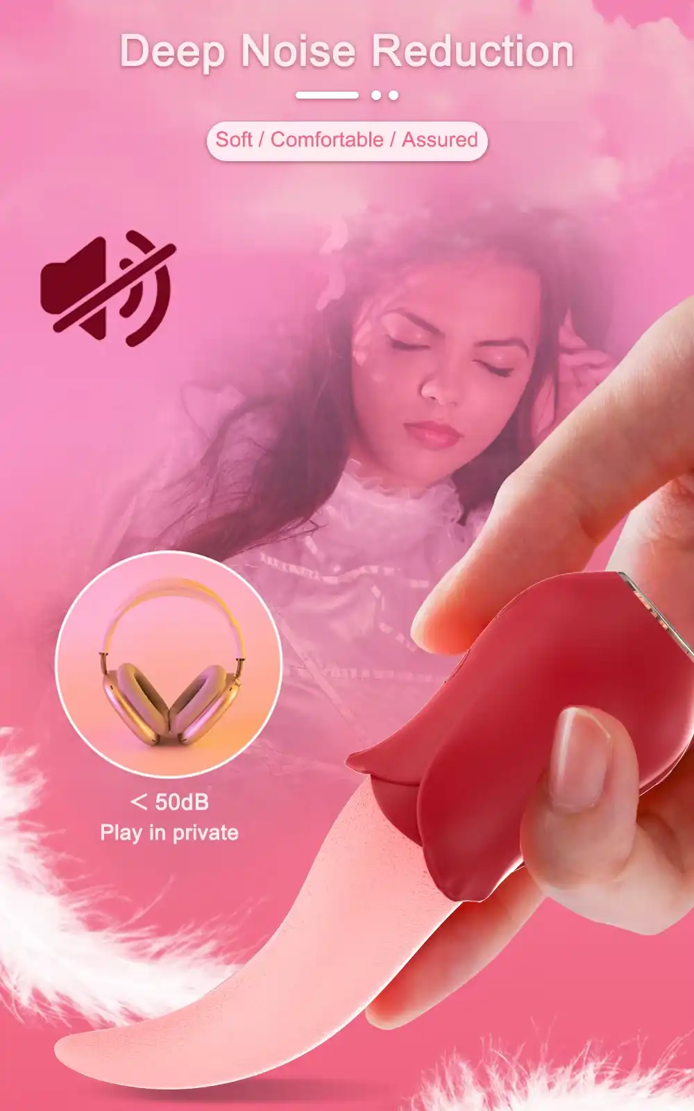 textured silicone tongue for g spot