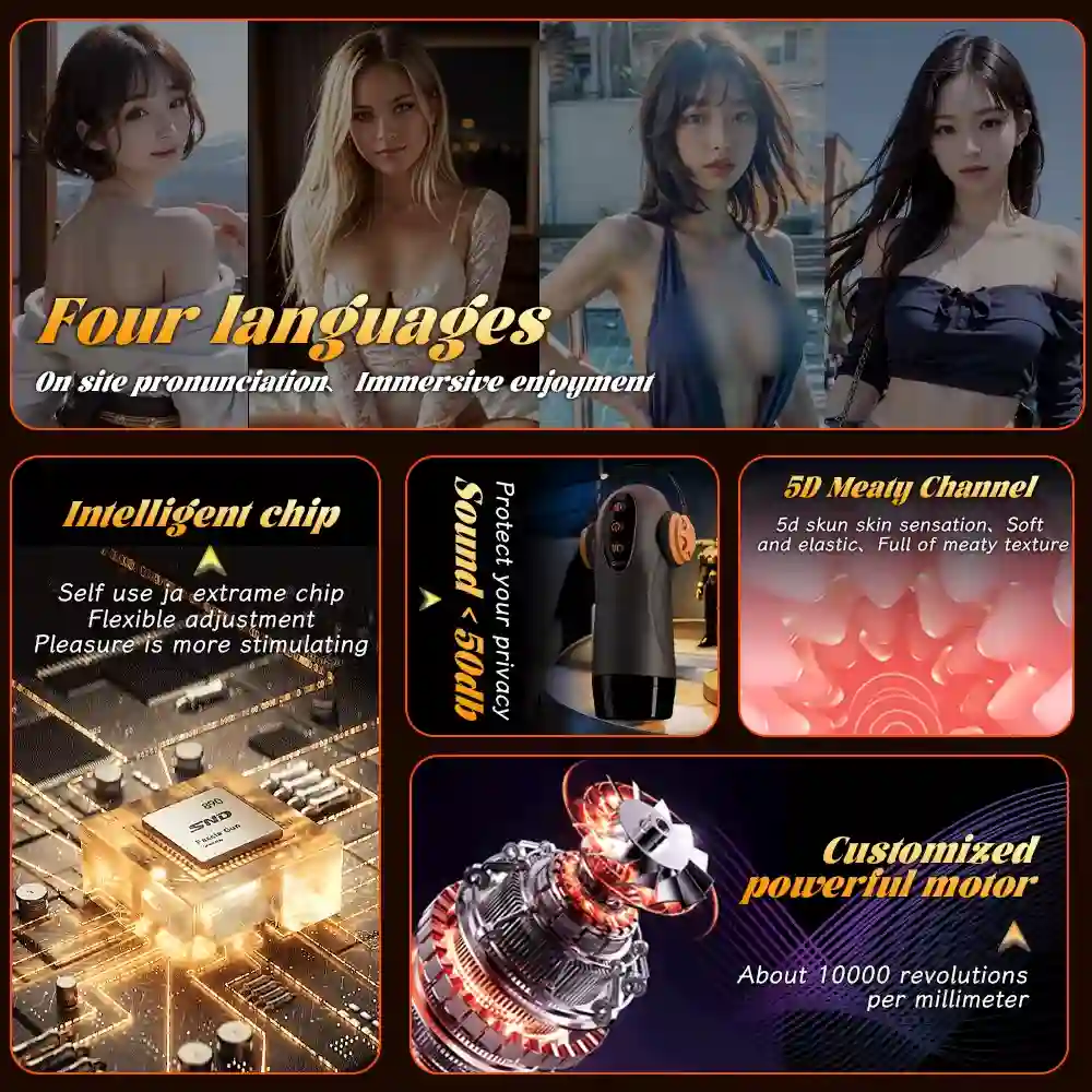 Vibrating Male Masturbator - Heating, Suction Cup (TPE) 17 textured tpe masturbator heating function