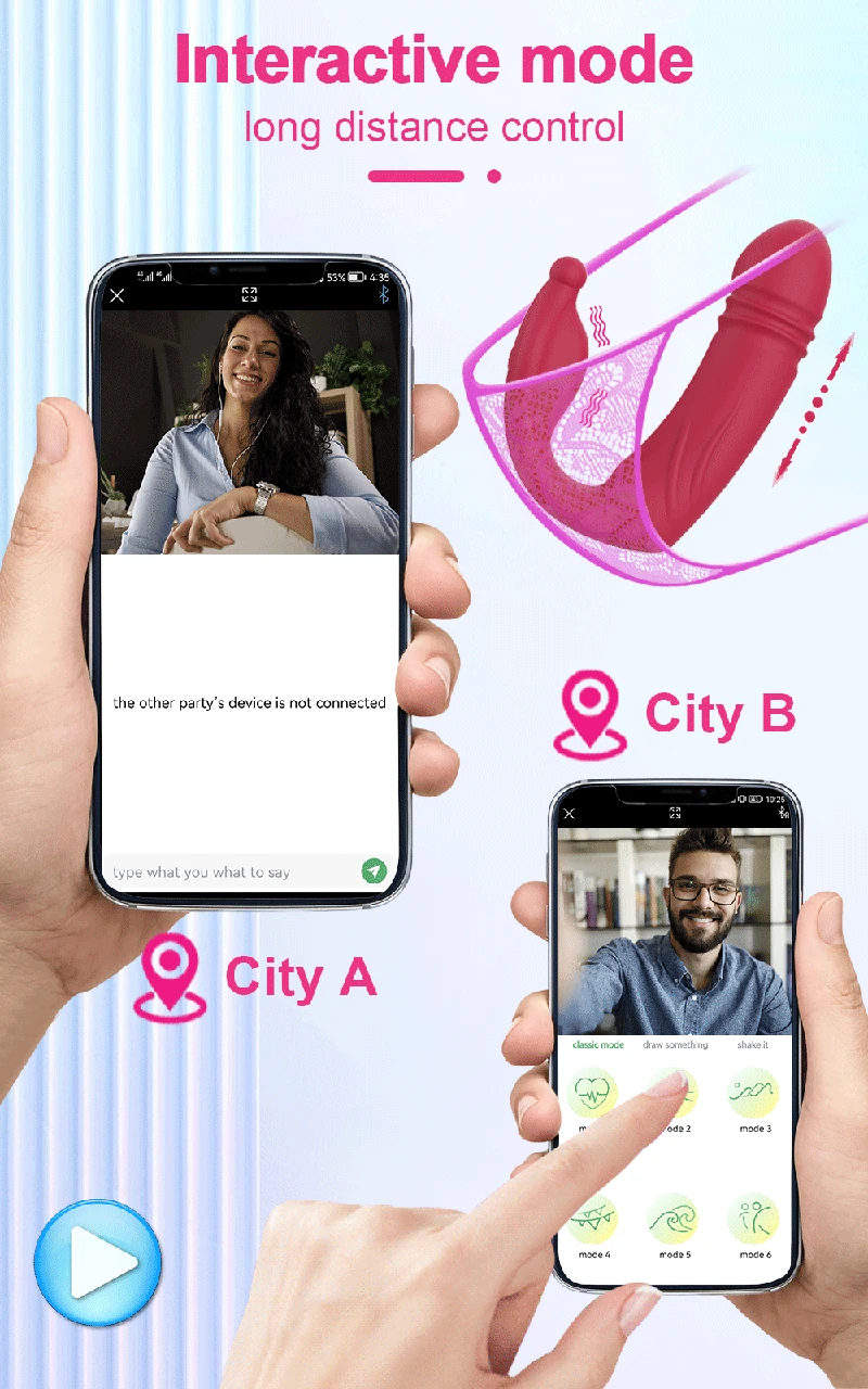 Bluetooth Sex Toys For Women - Thrusting Vibrator, Remote Silicone 16 thrusting motion vibrator bluetooth enabled