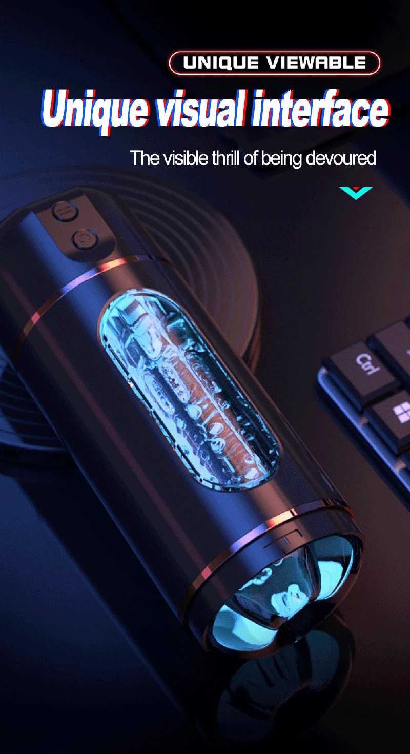 10 Modes Automatic Thrusting Rotating Male Masturbator - Silicone 29 thrusting rotating masturbator realistic feel