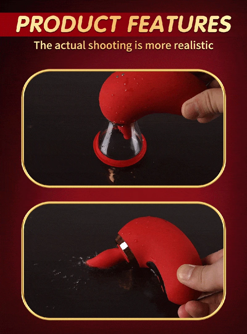 Clitoral Tongue Licking Vibrating Toy - Silicone Vibrator 34 tongue action vibrator for sensitive areas