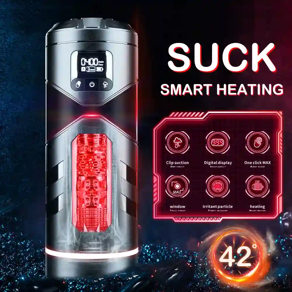 Male Masturbator - Heated Sucking Pocket (TPE) 1 tpe masturbator cup with suction