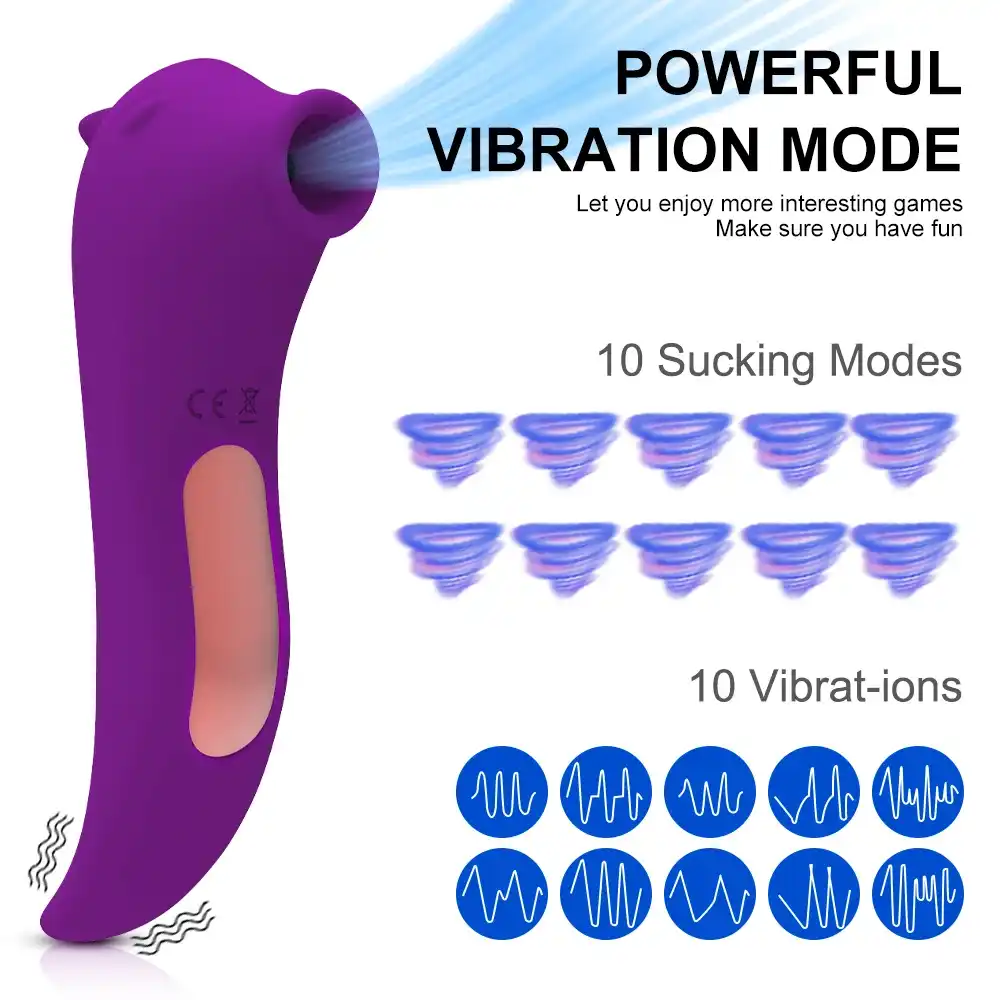 Sex Toys Sucking Clitoral Vibrator - G-Spot, Silicone 8 vibrating g spot toy rose red