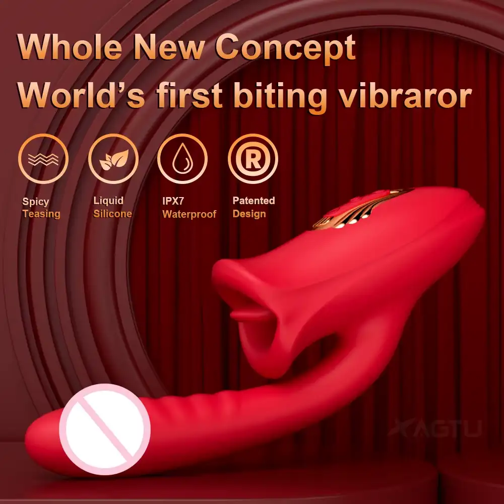 Clitoris Sucking Vibrator - Tongue Licking Silicone Toy 19 vibrating tongue for clitoral stimulation 1